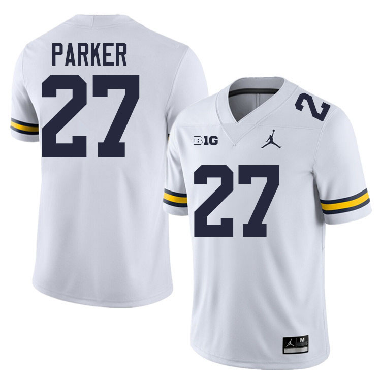 Jasper Parker Michigan Jersey,Michigan Wolverines #27 Jasper Parker College Football Jersey Youth-White